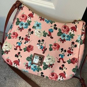 Disney Dooney & Bourke floral pink Mickey and Minnie Mouse purse bag